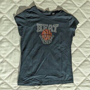 Miami Heat black T-Shirt with diamonds